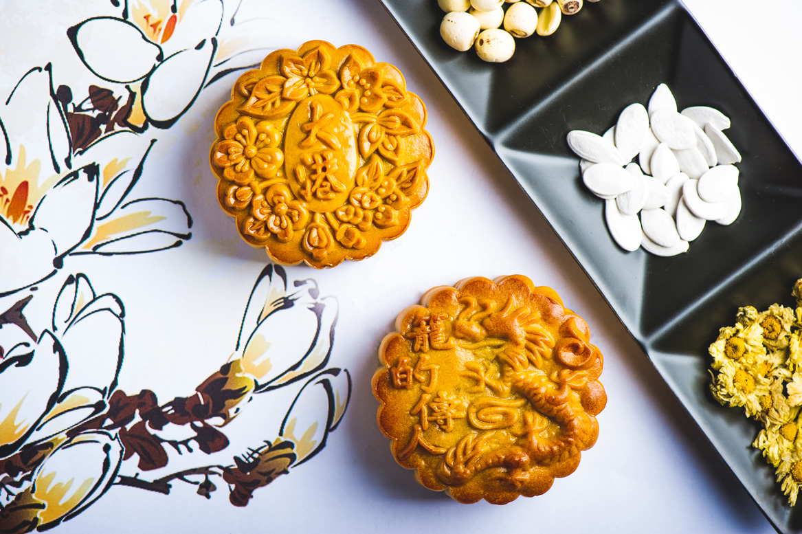 (i) Sakura Chrysanthemum, Grand Harbour. (ii) Stevia White Lotus Paste with Single Yolk, Dragon I.