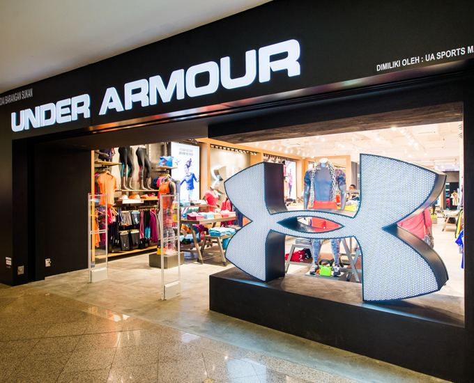 under armour navy joggers