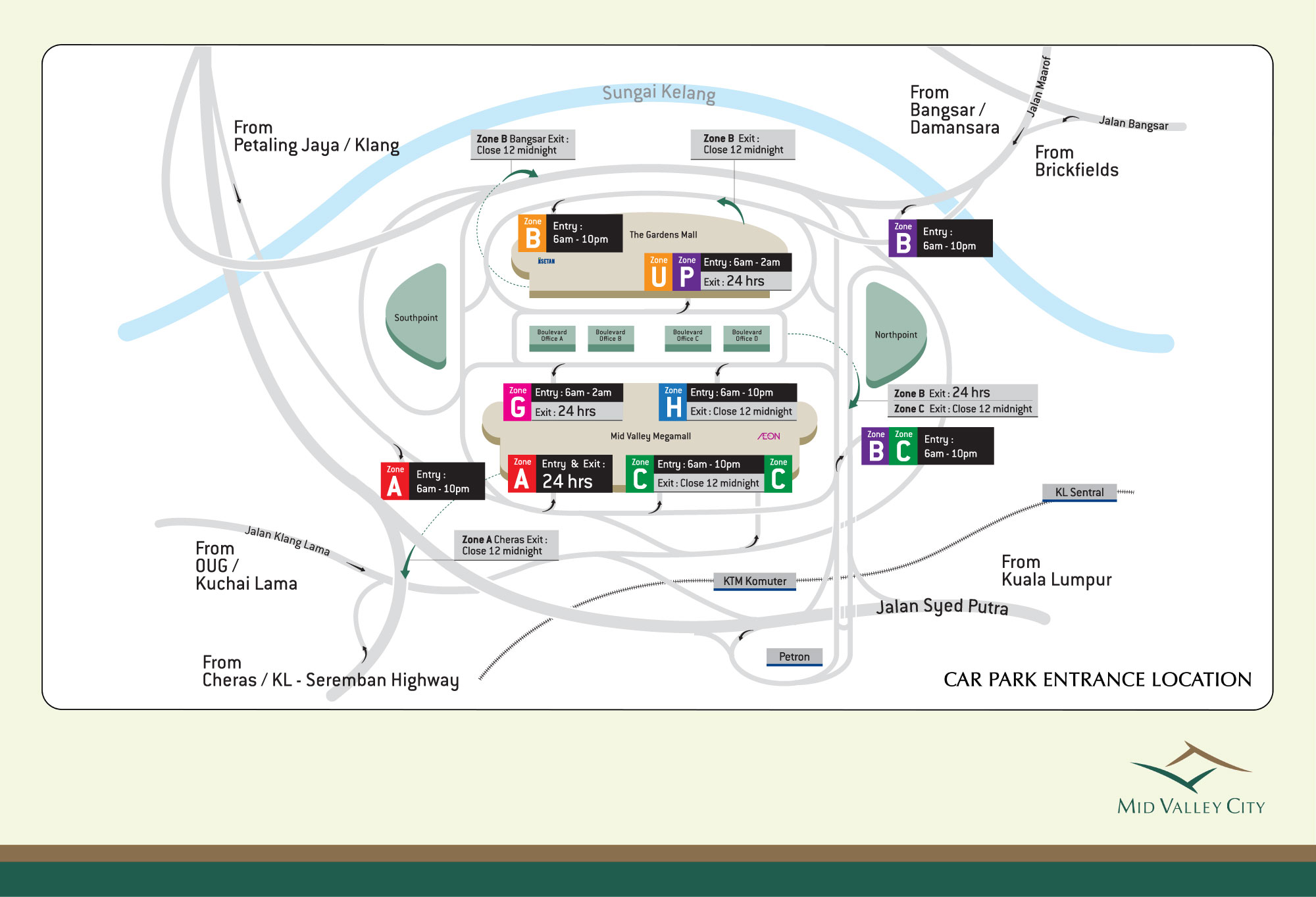 MV City Map  Mid Valley Megamall