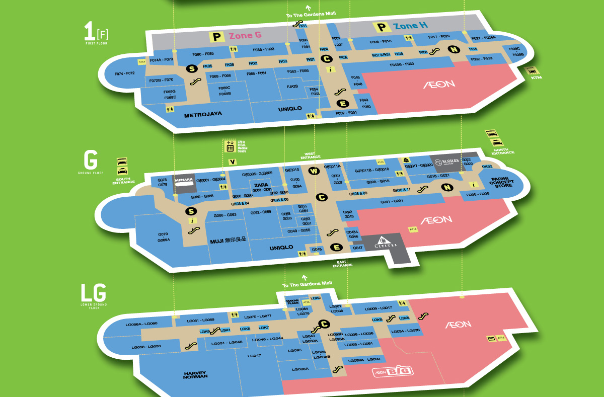 mid valley city map Mall Map Mid Valley Megamall mid valley city map